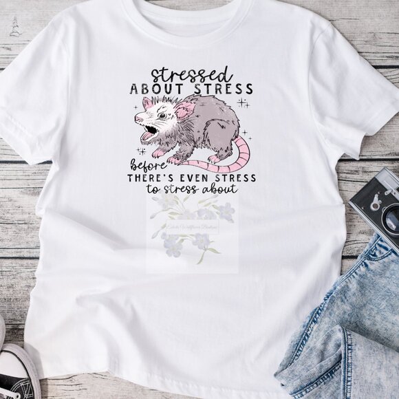 Stressed about Stress Graphic tee shirt - Picture 1 of 1
